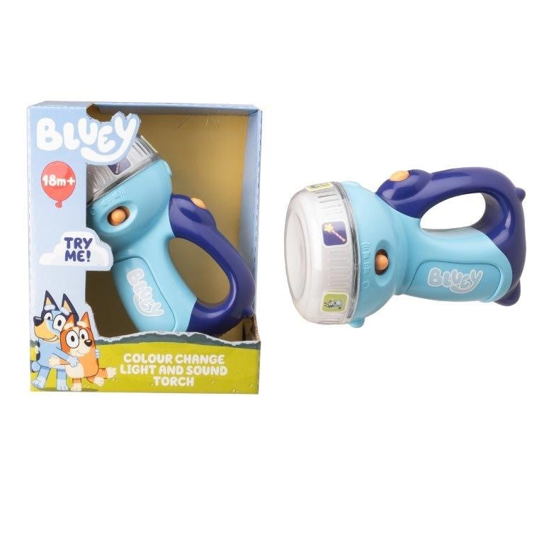BLUEY-Vasaljós Colorchange & Sound 16cm.