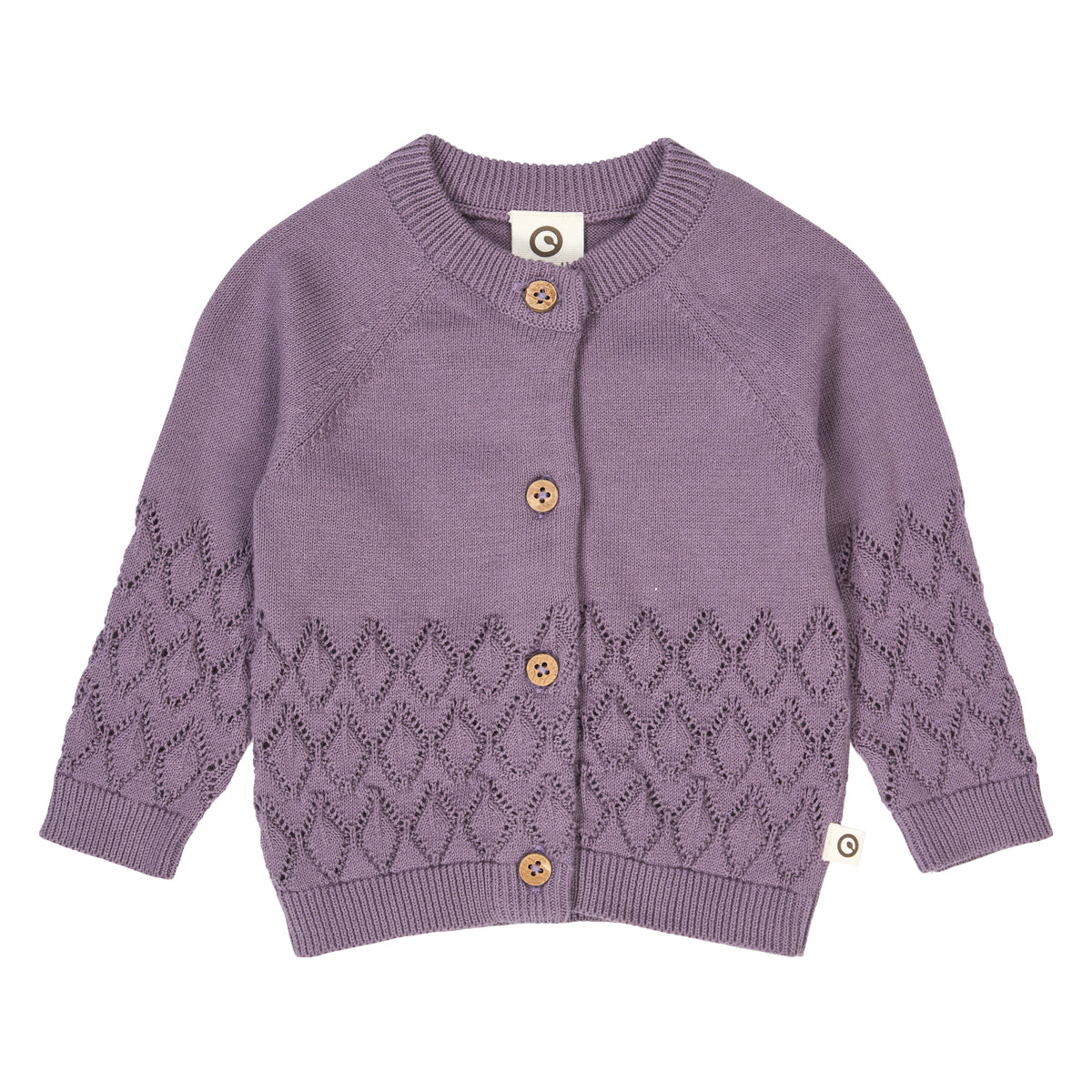Peysa - Knit leaf cardigan baby