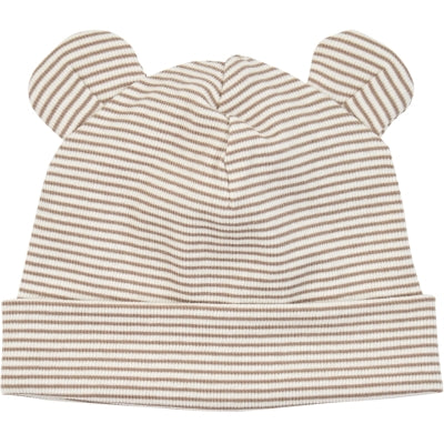 Húfa - Mini Stripe Rib Bear walnut