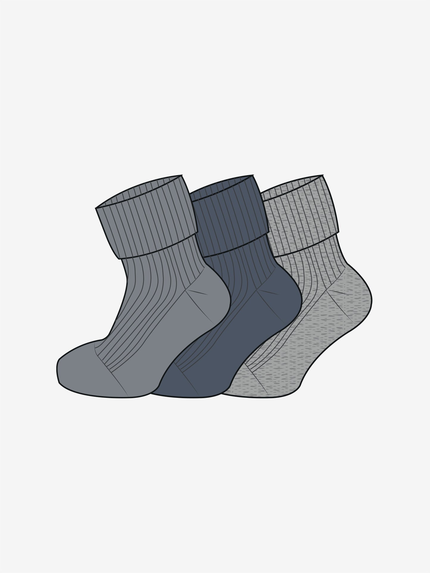 Sokkar - Blau Grey