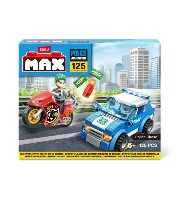 Max City Lögreglubíll og mótorhjól