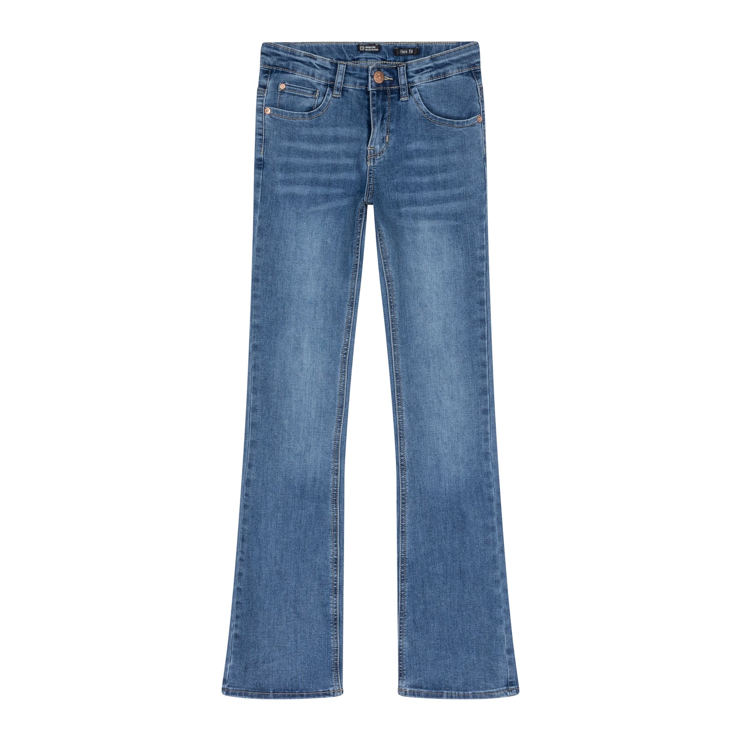 Indian Blue Jeans Gallabuxur - Medium Denim Aðsniðnar