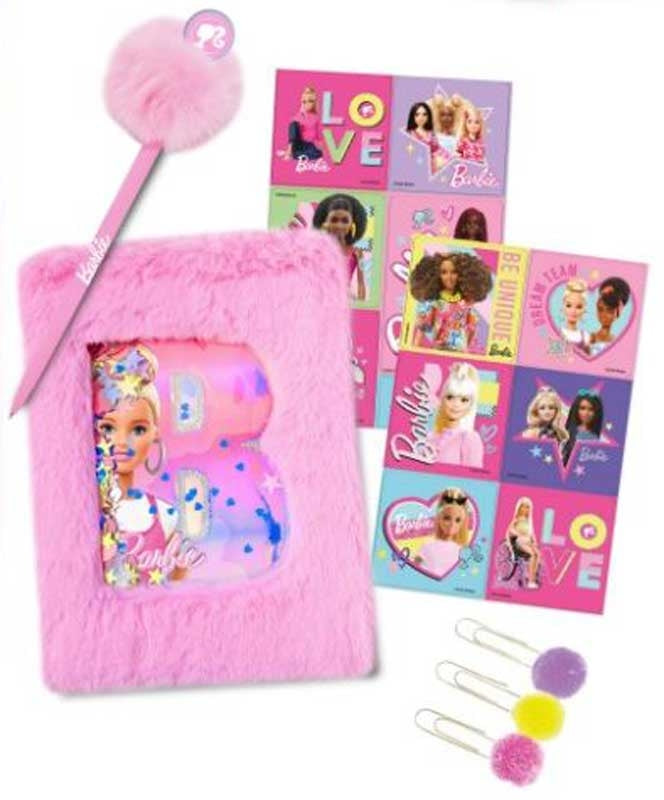BARBIE CORE FLUFFY DIARY SET