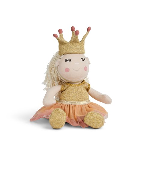 Dúkkuföt - Glimmer prinsessu dress - kóróna og skór