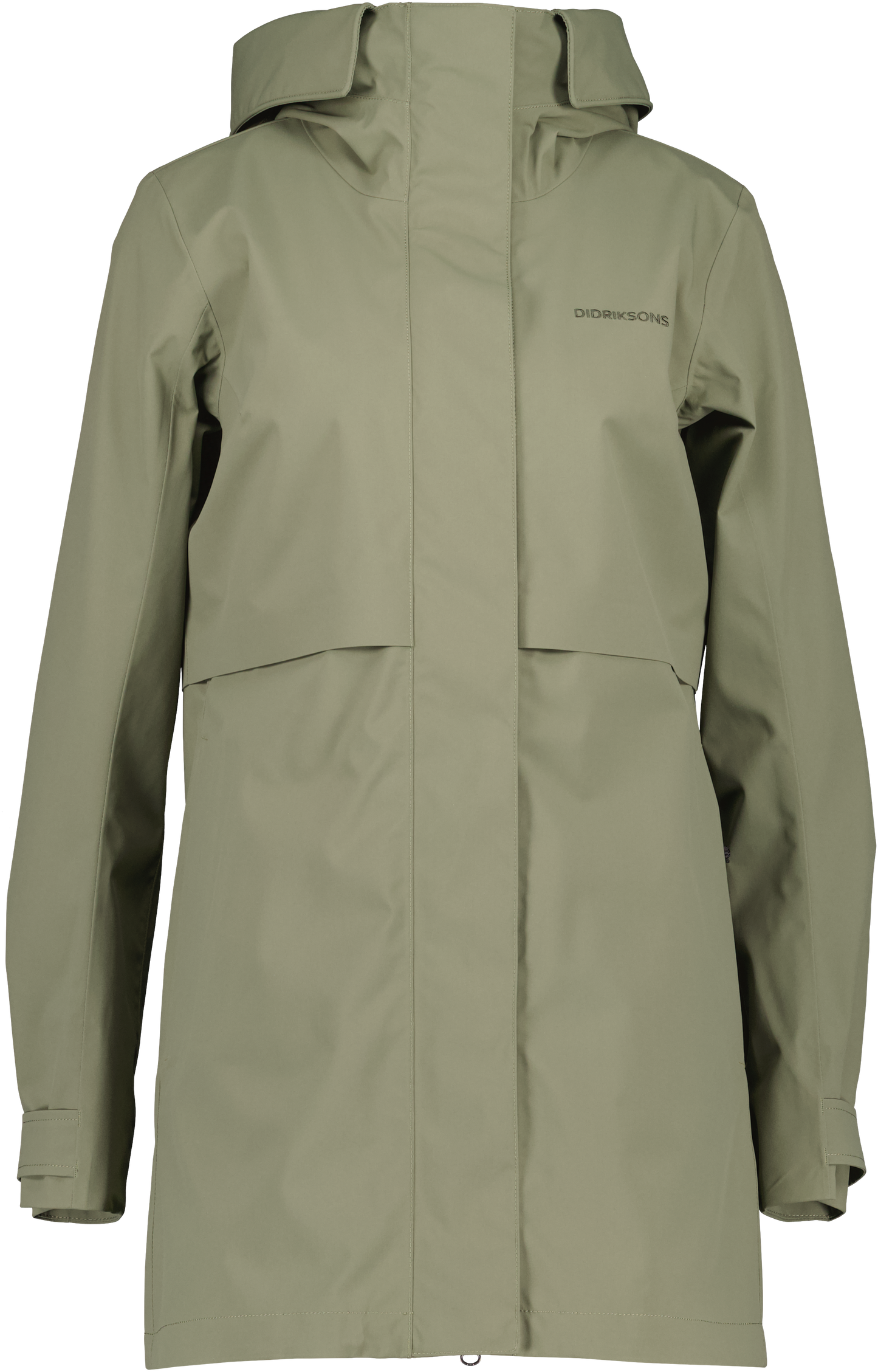 Regn og vind kápa - Edith parka Dusty Olive