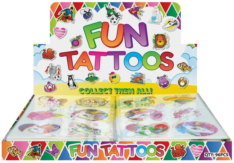FUN TATTOOS MINI 4CM UNICORN 6 PCS PER CARD 2