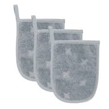 Þvottapoka hanskar - 3 pk - Jasmin Blue