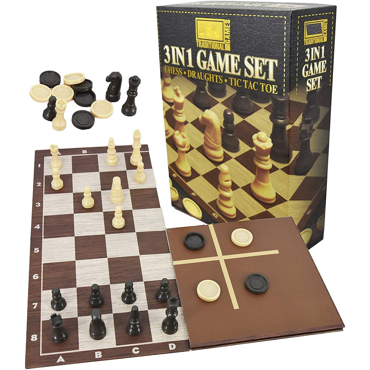 3 In 1 - Chess / Draughts / Tictac toe