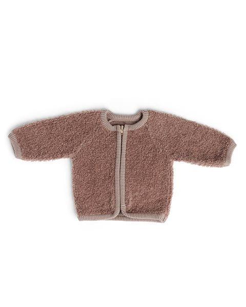 Ullarpeysa - Með Rennilás - Bouclé Ull Rosa