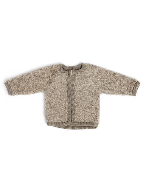 Ullarpeysa - Með rennilás - Bouclé Ull Natur Melange