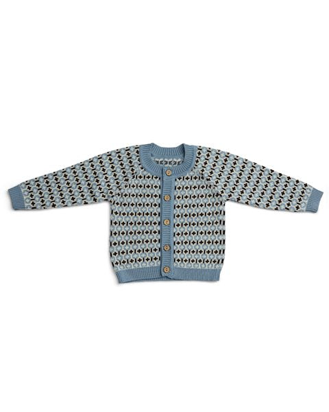Peysa Ull - Hneppt - Grafic Light Blue