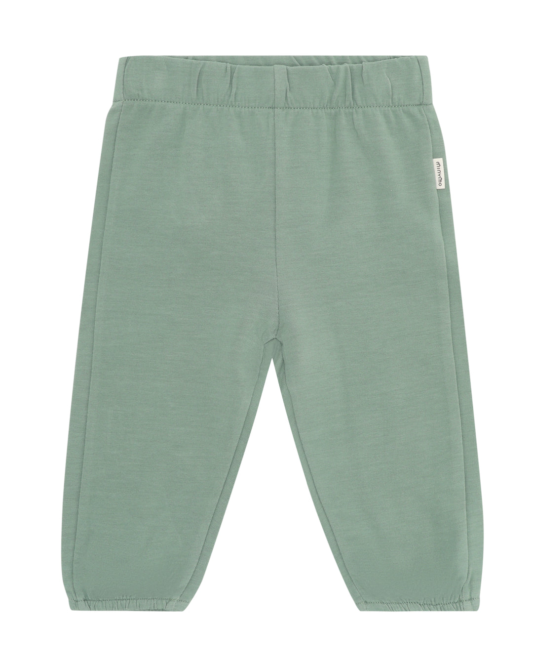 Minymo Joggingbuxur Lily Pad - Mjúkar Ungbarnabuxur með Hundamynd