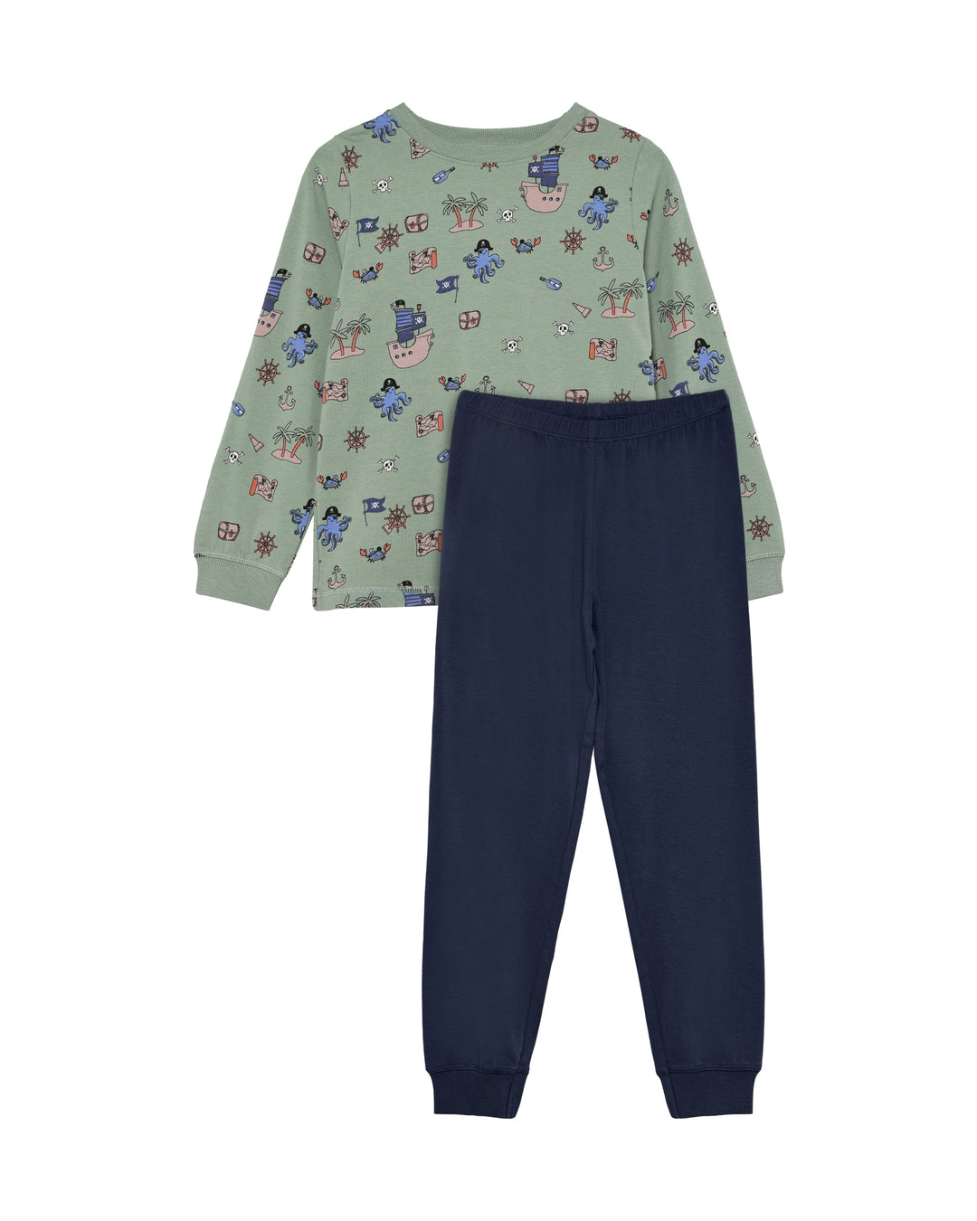 Minymo Náttfatasett Börn - Lily Pad með Sjóræningjamynstri