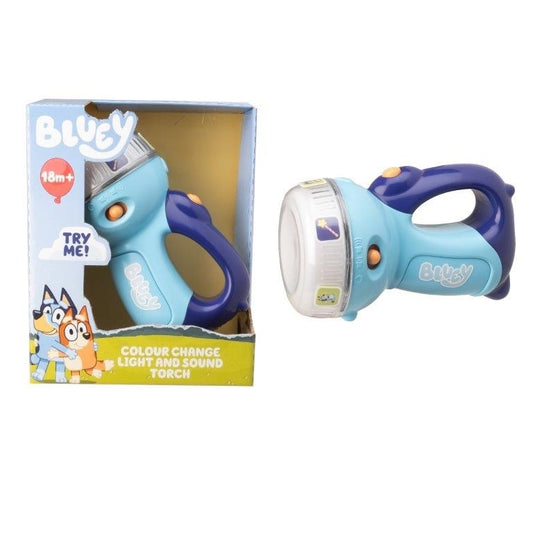 BLUEY-Vasaljós Colorchange & Sound 16cm.