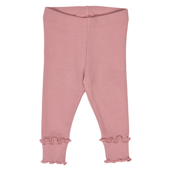 Leggings - Cozy me rib deco leggings baby / Nostalgia Rose