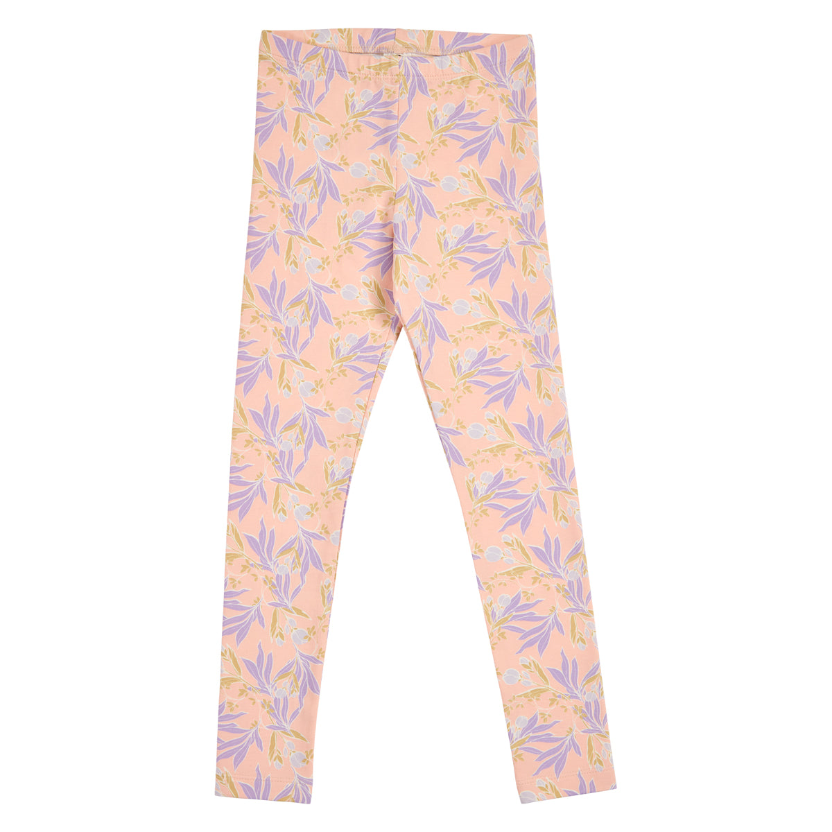 Leggings Musli - Peony Peach lífrænar með blómum