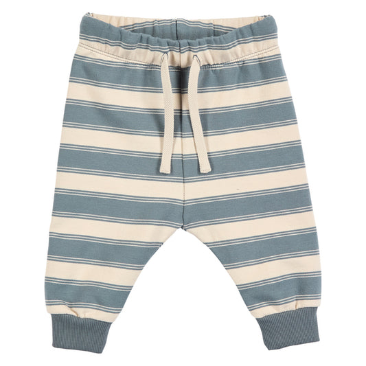 Buxur - Stripe sweat pants baby - Oak/ Stormy blue