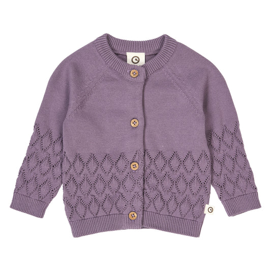 Peysa - Knit leaf cardigan baby