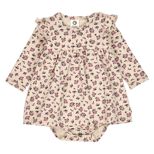 Kjóll - Zinna l/s dress body - Oak/ Nostalgia rose/ Deep green