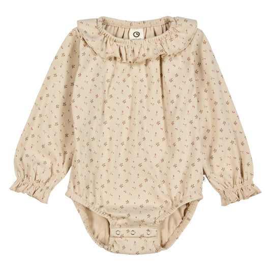 Samfella - Aster frill collar body - Oak/ Nostalgia rose/ Beige