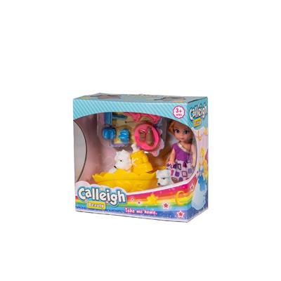 Dúkka með Dýri -Gulur Bali