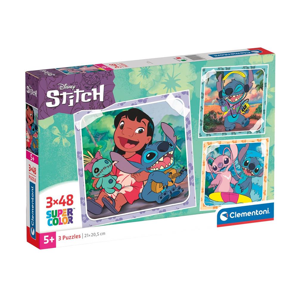 Stitch Púsl 3x48pcs