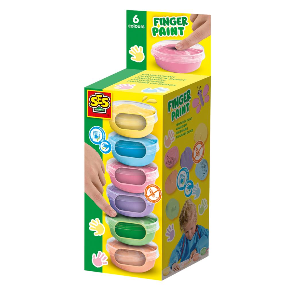 Fingramálning  - 6 Pastel litir 45ml