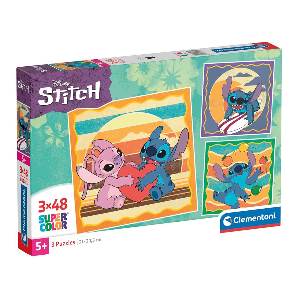 Stitch Púsl 3x48pcs