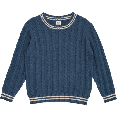 Peysa - Navy - Snúrumynstur