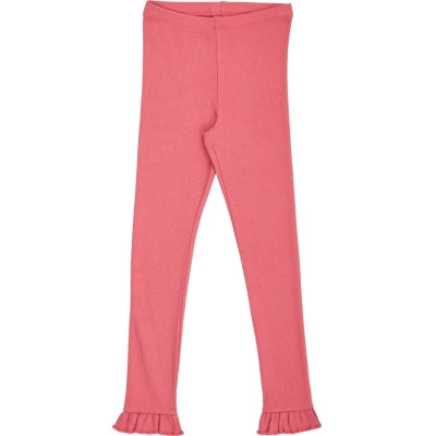 Leggings - Cozy me Rib frill Baroque Rose