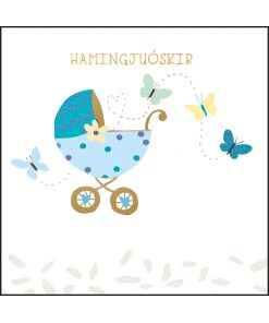 Kort-Barnavagn/Fiðrildi/Blátt