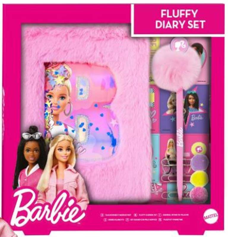 BARBIE CORE FLUFFY DIARY SET