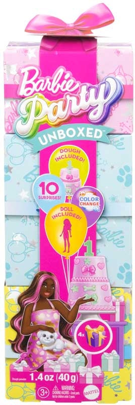 Barbie Party Unboxed Pet BIrthday - Brunette