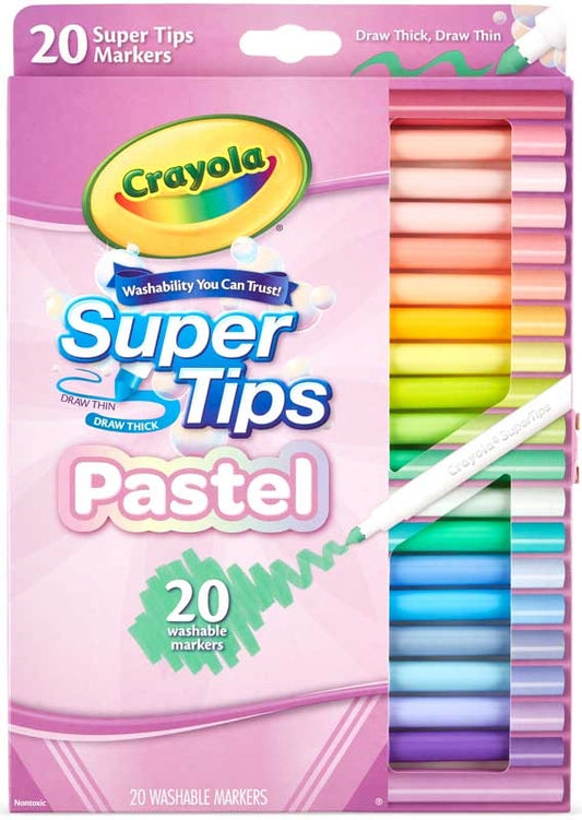 Crayola 20 Pastel Tússlitir