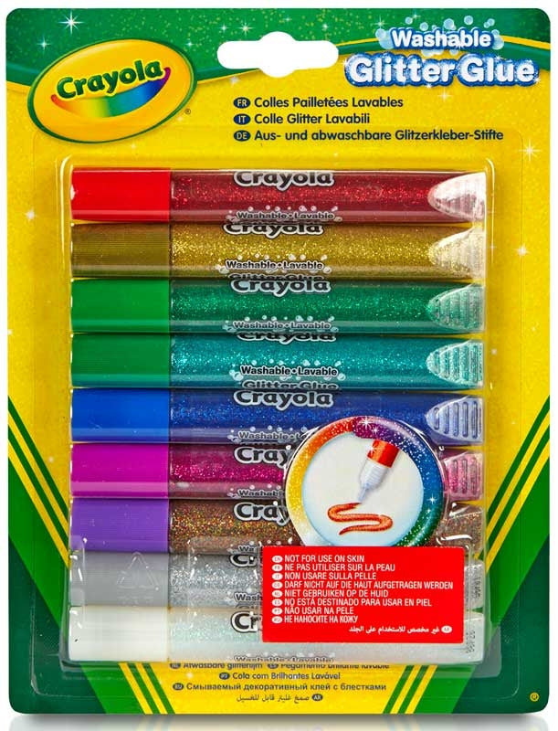 Crayola - 9 Glimmer lím í pakka