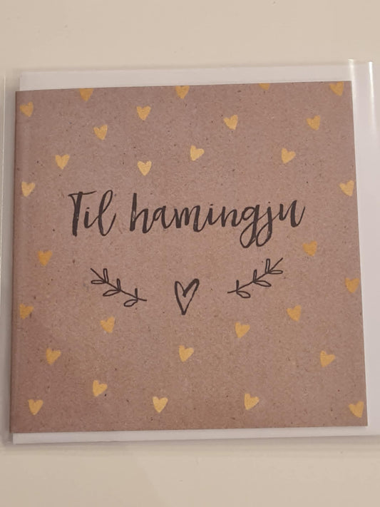 Kort-Til hamingju-Hjörtu