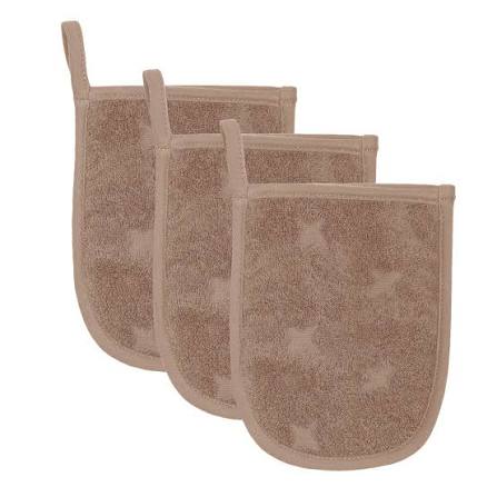 þvottapoka hanskar - 3 pk - Walnut