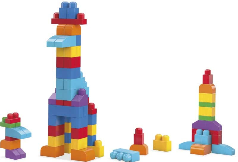 Mega Blocks - Kubbar 60 stk Bláir