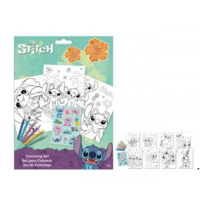 Stitch föndursett með litum og límmiðum